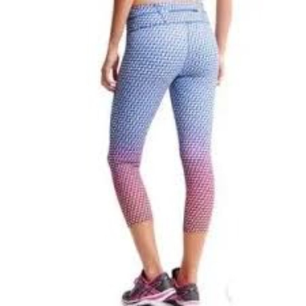 Athleta Multi Color Vivid Sonar Ombre Capri Leggings Size XS Yoga Stretchy